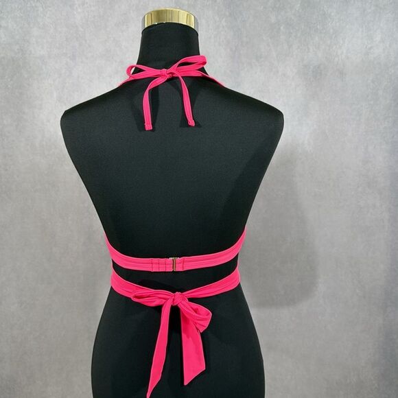 Xhilaration Push-up Wrap Tie Bikini Top in Salmon color. Size M - Picture 3 of 6